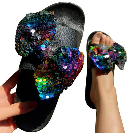 Blphud Slide on Shoes Women Slipper Slides for Women Women Shoes Flat Beach Slippers Fashion Shiny Flat Slippers Flashing Diamond Sandals Slippers for Women Black 41
Blphud Slide on Shoes Women Slipper Slides for Women Women Shoes Flat Beach Slippers Fashion Shiny Flat Slippers Flashing Diamond Sandals Slippers for Women Black 41