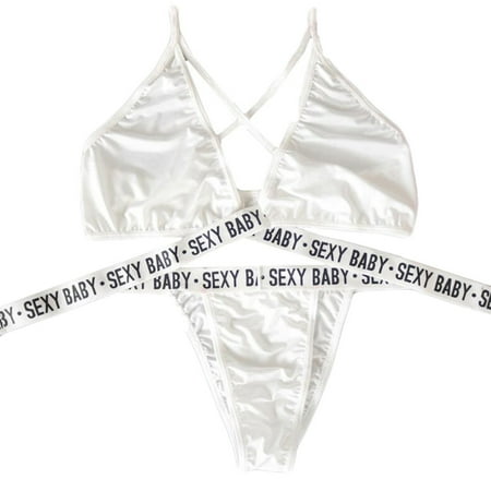 Gaiseeis Fashion Women Letter Push Up Top Bra Underwear Set Sexy Lingerie Sleepwear Thong White L
Gaiseeis Fashion Women Letter Push Up Top Bra Underwear Set Sexy Lingerie Sleepwear Thong White L