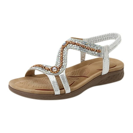 Mackneog Flats Shoes Women Sandals Comfort With Elastic Ankle Strap Casual Bohemian Beach Shoes Slip On Rhinestone Sandals Women Flats Open Toe Gift on Clearance
Mackneog Flats Shoes Women Sandals Comfort With Elastic Ankle Strap Casual Bohemian Beach Shoes Slip On Rhinestone Sandals Women Flats Open Toe Gift on Clearance
