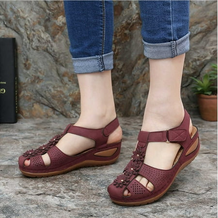 KBODIU Sandals Women Athletic Comfortable Outdoor Sandals with Arch Support Walking Sandals for Women Hollow Flowers Round Toe Sandals Soft Sole for Spot/Beach/Travel/Home Purple 43
KBODIU Sandals Women Athletic Comfortable Outdoor Sandals with Arch Support Walking Sandals for Women Hollow Flowers Round Toe Sandals Soft Sole for Spot/Beach/Travel/Home Purple 43