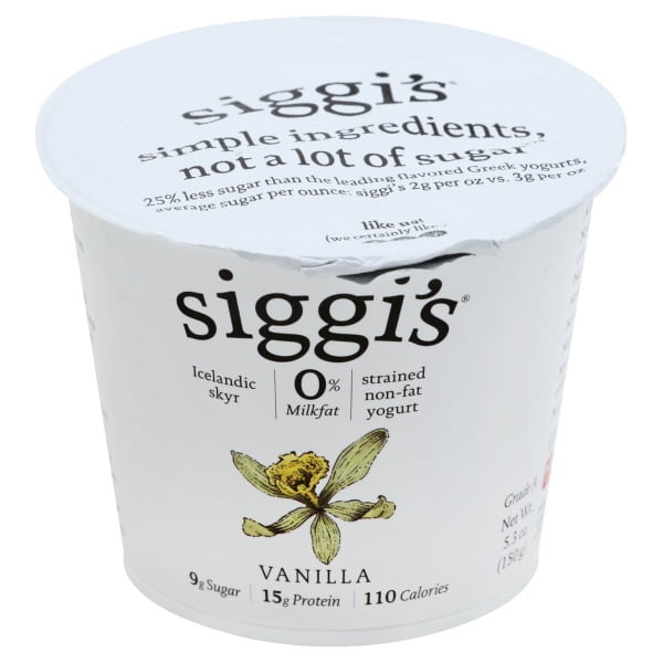 Siggi's Fat-Free Vanilla Icelandic Style Strained Yogurt, 5.3 Oz.