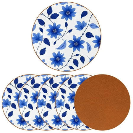 YZUOUZY Home Decor Coaster Pack of 6 Round Microfiber Leather Cool Coasters Wild Blue Daisy Flowers
YZUOUZY Home Decor Coaster Pack of 6 Round Microfiber Leather Cool Coasters Wild Blue Daisy Flowers