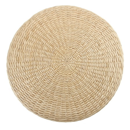 40CM Round Pouf Tatami Cushion Chair Floor Sit Mat Meditation Soft Yoga Seat Mat Natural Straw Home Garden Patio Restaurant Seat