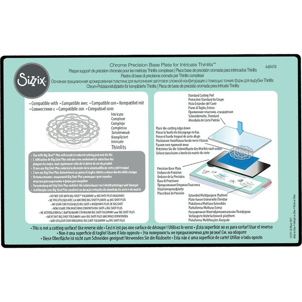Sizzix Chrome Precision Base Plate For Intricate Thinlits-