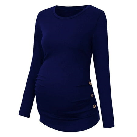 LilyLLL Womens Long Sleeve Solid Color T-shirt Maternity Pregnancy Pullover Blouse Tee
LilyLLL Womens Long Sleeve Solid Color T-shirt Maternity Pregnancy Pullover Blouse Tee