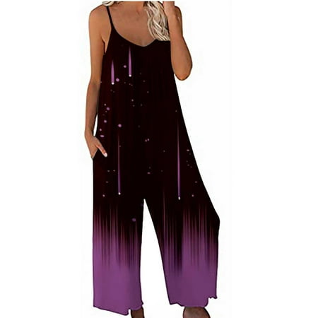 Women s Romper Pants And Jumpsuit Pants Women Print Jumpsuit Pajamas Casual Sling Wide Leg Long Pants
Women s Romper Pants And Jumpsuit Pants Women Print Jumpsuit Pajamas Casual Sling Wide Leg Long Pants