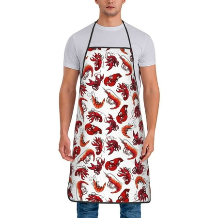 Apron for Men Women Funny Shrimp Waterproof Chef Kitchen Baking Apron with Long Ties Aprons for Cooking Baking and Gardening Kitchen Collection
Apron for Men Women Funny Shrimp Waterproof Chef Kitchen Baking Apron with Long Ties Aprons for Cooking Baking and Gardening Kitchen Collection