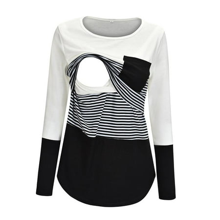 Julycc Maternity Womens Striped Long Sleeve Tops Pregnant Breastfeeding Shirts Blouse
Julycc Maternity Womens Striped Long Sleeve Tops Pregnant Breastfeeding Shirts Blouse