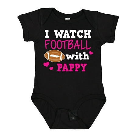 Inktastic I Watch Football with My Pappy Gift Baby Girl Bodysuit