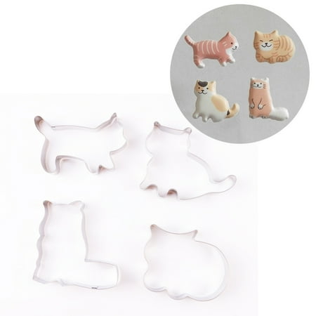 SOAOUN 4Pcs Lovely Cat Stainless Steel Cookies Cutter DIY Fondant Pastry Biscuits Mold
SOAOUN 4Pcs Lovely Cat Stainless Steel Cookies Cutter DIY Fondant Pastry Biscuits Mold