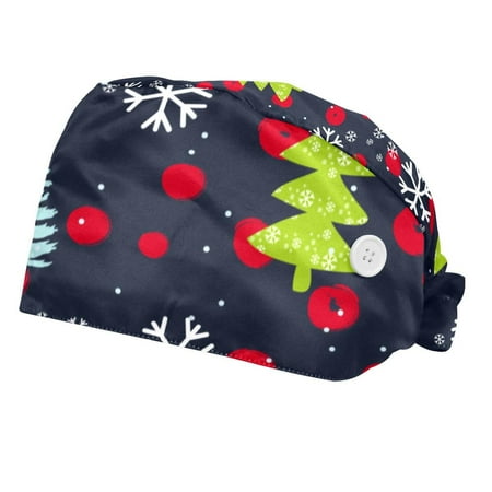 2PCS Working Cap with Buttons and Sweatband Adjustable Tie Back Hats Bouffant Caps Christmas Scrub Turban Hat
2PCS Working Cap with Buttons and Sweatband Adjustable Tie Back Hats Bouffant Caps Christmas Scrub Turban Hat