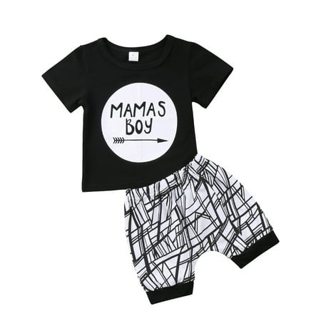 Bebiullo Baby Boys Outfit Mamas Boy Pint Short Sleeve T-Shirt+Striped Leggings Pants Clothes Sweatsuit Set
Bebiullo Baby Boys Outfit Mamas Boy Pint Short Sleeve T-Shirt+Striped Leggings Pants Clothes Sweatsuit Set