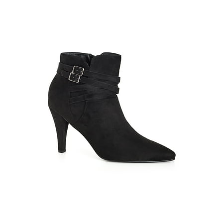City Chic Women s Wide Fit Sultry Faux Suede Ankle Boots