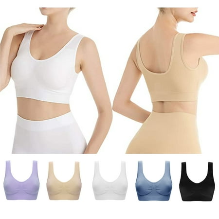 UDAXB Lingerie 5 Pack Seamless Sports Bra Wirefree Yoga Bra with Removable Pads for Women 
UDAXB Lingerie 5 Pack Seamless Sports Bra Wirefree Yoga Bra with Removable Pads for Women
