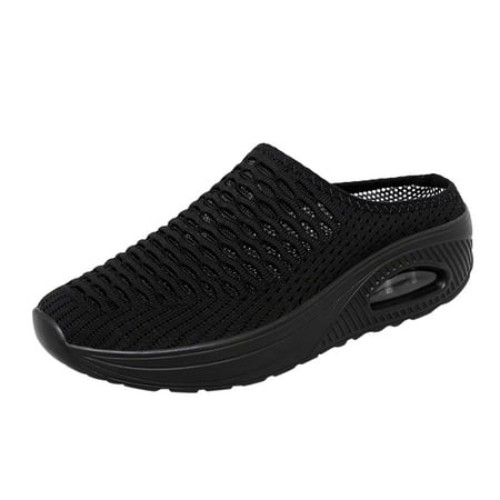 

zuwimk Sneakers For Women Walking Shoes Women Memory Foam Slip On Sneakers Comfort Fall Shoes Black