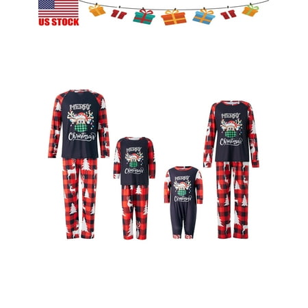 Sunisery Christmas Matching Family Pajamas Sets Plaid Tree Elk Letter Print Tops + Pants/Jumpsuits
Sunisery Christmas Matching Family Pajamas Sets Plaid Tree Elk Letter Print Tops + Pants/Jumpsuits