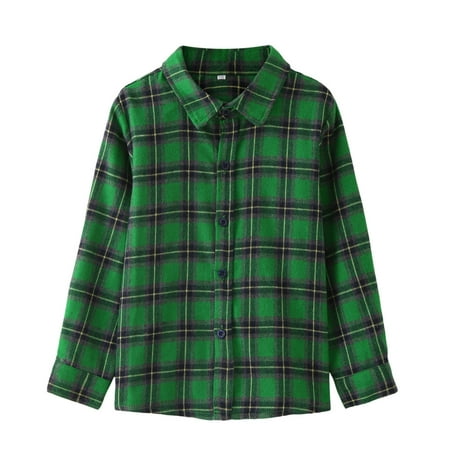 TOWED22 Baby Boys Girls Plaid Flannel Shirts Long Sleeve Lapel Button Shirt Jacket Tops for Kids(Green 3-4 Y)
TOWED22 Baby Boys Girls Plaid Flannel Shirts Long Sleeve Lapel Button Shirt Jacket Tops for Kids(Green 3-4 Y)