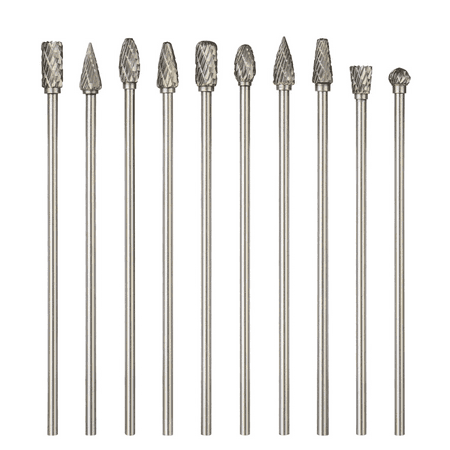 Hakkin 10Pcs Double Cut Long Carbide Rotary Burr Set 1/8 Shank Tungsten Steel Carving Burr Bits
Hakkin 10Pcs Double Cut Long Carbide Rotary Burr Set 1/8 Shank Tungsten Steel Carving Burr Bits