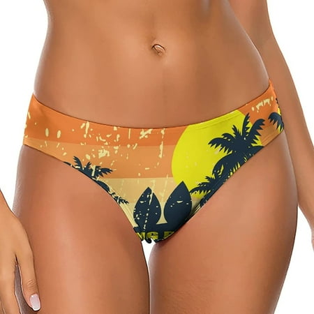 Sunset Beach Surfer Women s Thongs Sexy T Back G-Strings Panties Underwear Panty