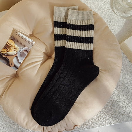 Autumn And Winter Striped Ccolor Matching Thickened Warm Mid Tube Wool Socks Women Thick Socks Edema Socks for Men
Autumn And Winter Striped Ccolor Matching Thickened Warm Mid Tube Wool Socks Women Thick Socks Edema Socks for Men