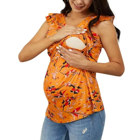 Tangnade Tops Ruffle For Breastfeeding Maternity Shirt Solid Sleeve Women T Color Maternity blouse Maternity Tops
Tangnade Tops Ruffle For Breastfeeding Maternity Shirt Solid Sleeve Women T Color Maternity blouse Maternity Tops