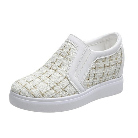 Casual Shoes for Women Women Shoes Fashion Flat Bottom Thick Bottom Inner Heightening Single Shoe Slip On Casual Shoes Women Casual Shoes Mesh White 40
Casual Shoes for Women Women Shoes Fashion Flat Bottom Thick Bottom Inner Heightening Single Shoe Slip On Casual Shoes Women Casual Shoes Mesh White 40