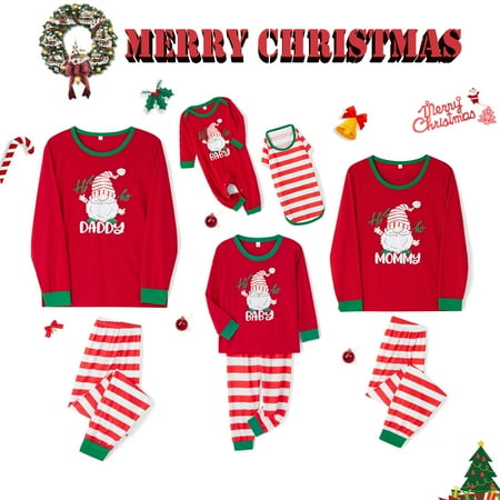 Christmas Family Matching Pajamas Set Santa Print Tops Stripe Pants Xmas PJs Holiday Loungewear Sleepwear Jammies
Christmas Family Matching Pajamas Set Santa Print Tops Stripe Pants Xmas PJs Holiday Loungewear Sleepwear Jammies
