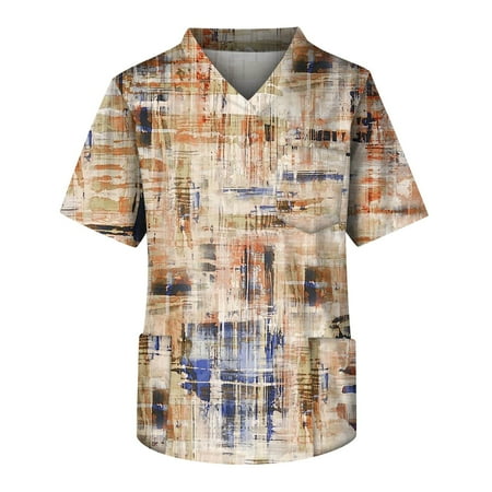 Alrise Scrubs for Men V-Neck Short Sleeve Scrub Tops with Pockets Khaki 2X-Large
Alrise Scrubs for Men V-Neck Short Sleeve Scrub Tops with Pockets Khaki 2X-Large
