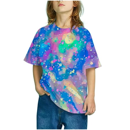 AURIGATE Kids Novelty Tie Dye T Shirts O-Neck Pullover Tees Summer Cool Funny Short Sleeve Tops
AURIGATE Kids Novelty Tie Dye T Shirts O-Neck Pullover Tees Summer Cool Funny Short Sleeve Tops