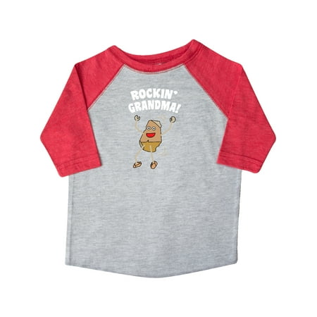 Inktastic Rockin Grandma White Text Gift Toddler Toddler Girl T-Shirt