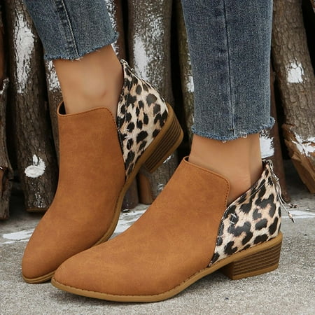 Tawop Black Boots For Women Low Heel Ankle Boots Large Size Leopard Print Thick Heel Bootie Work Boots For Women Kids Cowboy Boots
Tawop Black Boots For Women Low Heel Ankle Boots Large Size Leopard Print Thick Heel Bootie Work Boots For Women Kids Cowboy Boots