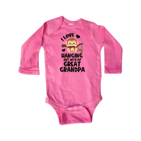 Inktastic Monkey I Love Hanging out with My Great Grandpa Gift Baby Boy or Baby Girl Long Sleeve Bodysuit
Inktastic Monkey I Love Hanging out with My Great Grandpa Gift Baby Boy or Baby Girl Long Sleeve Bodysuit