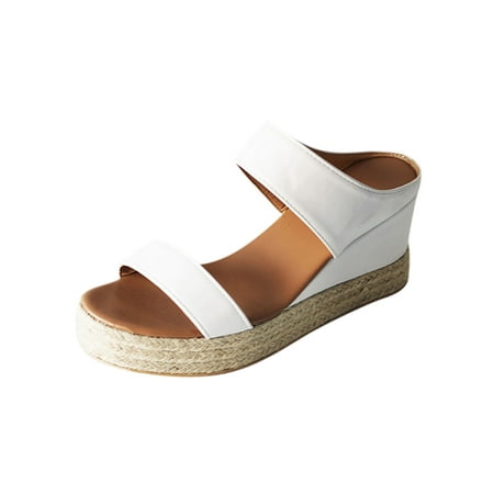 Sanviglor Women Espadrilles Summer Casual Shoes Slip On Slippers Street Lightweight Comfort Slides Non-Slip Open Toe Platform Sandals White 4.5
Sanviglor Women Espadrilles Summer Casual Shoes Slip On Slippers Street Lightweight Comfort Slides Non-Slip Open Toe Platform Sandals White 4.5