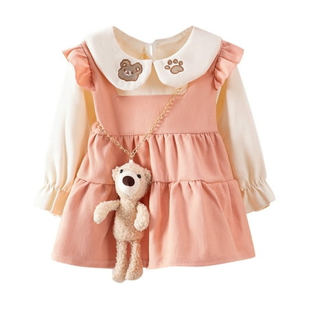Simu Girls Dresses Size 5 Toddler Kids Baby Girls Cute Long Sleeves Soild Mesh Casual Bear Princess Dress Short-Sleeve and Sleeveless Dress
Simu Girls Dresses Size 5 Toddler Kids Baby Girls Cute Long Sleeves Soild Mesh Casual Bear Princess Dress Short-Sleeve and Sleeveless Dress