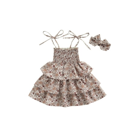 Qiylii Little Girl’s Floral Tie-up Suspender A-line High Waist Elastic Band Dress with Headband
Qiylii Little Girl’s Floral Tie-up Suspender A-line High Waist Elastic Band Dress with Headband