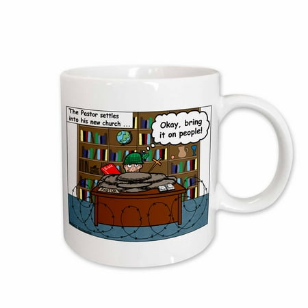 3dRose Pastor Prepares for His New Church Ceramic Mug 11-ounce