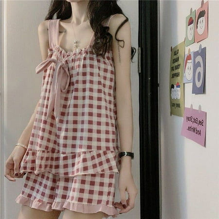 CoCopeaunt Women Plaid Pajama Sets Sleeveless Bow Tops Ruffles Shorts Sweet Girls Leisure Cozy Teenagers Nightwear Lovely Female Lounge Hot
CoCopeaunt Women Plaid Pajama Sets Sleeveless Bow Tops Ruffles Shorts Sweet Girls Leisure Cozy Teenagers Nightwear Lovely Female Lounge Hot