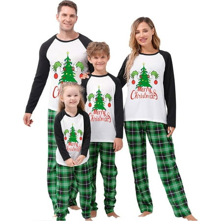 Christmas Pajamas for Family Funny Holiday Cute Print Tops and Plaid Pants Xmas Sleepwear Pjs Set
Christmas Pajamas for Family Funny Holiday Cute Print Tops and Plaid Pants Xmas Sleepwear Pjs Set