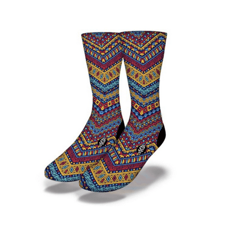 DUSTY SUNSET African Tribal Pattern Socks
