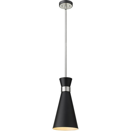 Matte Black and Brushed Nickel Tone Finish Pendants 8 Wide Matte Black Metal Shade Steel Material Medium 1 Light Fixture
Matte Black and Brushed Nickel Tone Finish Pendants 8 Wide Matte Black Metal Shade Steel Material Medium 1 Light Fixture