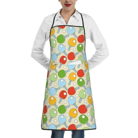 Rocae Colorful Ping Pong Rackets1 for Kitchen Aprons for Women Adjustable Cooking Kitchen Chef Apron for Men with Pockets
Rocae Colorful Ping Pong Rackets1 for Kitchen Aprons for Women Adjustable Cooking Kitchen Chef Apron for Men with Pockets