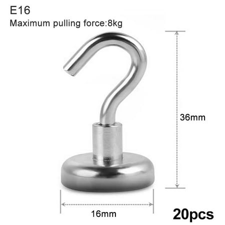 20PCS Magnetic Hooks Neodymium Magnets E10/12/16/20 Electroplated Metal Strong Hooks Thick Wall Hooks Home Kitchen Utensils
20PCS Magnetic Hooks Neodymium Magnets E10/12/16/20 Electroplated Metal Strong Hooks Thick Wall Hooks Home Kitchen Utensils