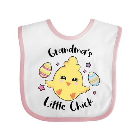 Inktastic Happy Easter Grandma s Little Chick Gift Baby Girl Bib
