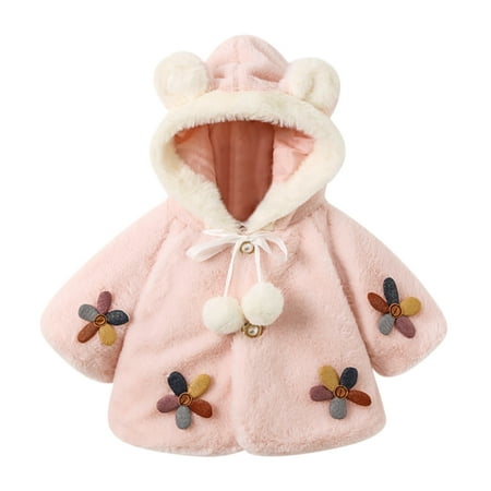 Scyoekwg Toddler Baby Girls Fall Winter Warm Jacket Coat Infant Newborn Solid Color Plush Cute Rabbit Ears Cloak Coat Hooded Jacket Outerwear #01-Pink 18-24 Months
Scyoekwg Toddler Baby Girls Fall Winter Warm Jacket Coat Infant Newborn Solid Color Plush Cute Rabbit Ears Cloak Coat Hooded Jacket Outerwear #01-Pink 18-24 Months