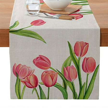 Hariumiu Mothers Day Gifts Anti-fade Table Runner Decorative Polyester High Temperature Resistant Tulip Table Cover for Home
Hariumiu Mothers Day Gifts Anti-fade Table Runner Decorative Polyester High Temperature Resistant Tulip Table Cover for Home