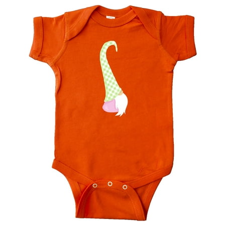 Inktastic Cute Gnome Garden Gnome White Beard Green Hat Gift Baby Boy or Baby Girl Bodysuit