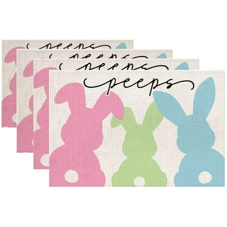 Happy Easter Peeps Placemats 18x12 Inches Seasonal Spring Decor Bunny Holiday Farmhouse Indoor Vintage Theme Gathering Dinner Party Decorations
Happy Easter Peeps Placemats 18x12 Inches Seasonal Spring Decor Bunny Holiday Farmhouse Indoor Vintage Theme Gathering Dinner Party Decorations