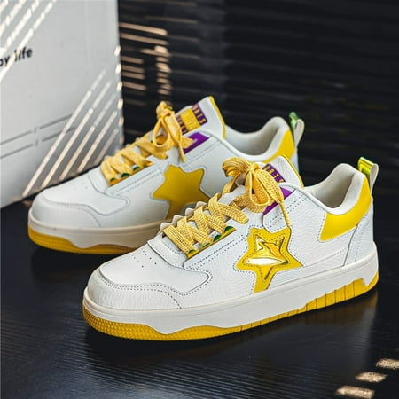 Men‘s Fashion Star Pattern Color Block Faux Leather Anti-skid Lace Up Skate Sneakers Men‘s Elevator Shoes
Men‘s Fashion Star Pattern Color Block Faux Leather Anti-skid Lace Up Skate Sneakers Men‘s Elevator Shoes