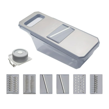 Kafsov Multifunctional Vegetable Chopper with 6 Interchangeable Stainless Steel Blades Large Container Tray and Dishwasher Safe Green Gray Blue Options Available Gray
Kafsov Multifunctional Vegetable Chopper with 6 Interchangeable Stainless Steel Blades Large Container Tray and Dishwasher Safe Green Gray Blue Options Available Gray