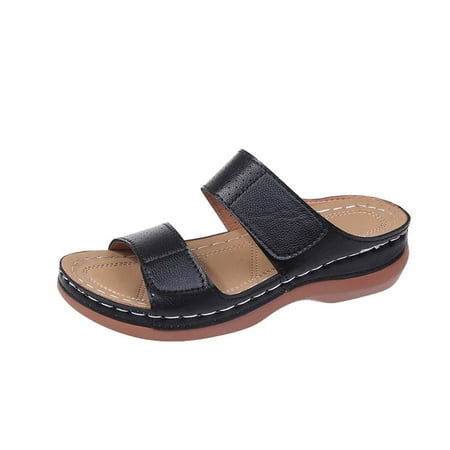 Kukoosong Wedge Sandals for Women Summer Wedge Heels With Thick Soles Slippers Fashion Flip Flop Orthopedic Sandals Women Black 41
Kukoosong Wedge Sandals for Women Summer Wedge Heels With Thick Soles Slippers Fashion Flip Flop Orthopedic Sandals Women Black 41